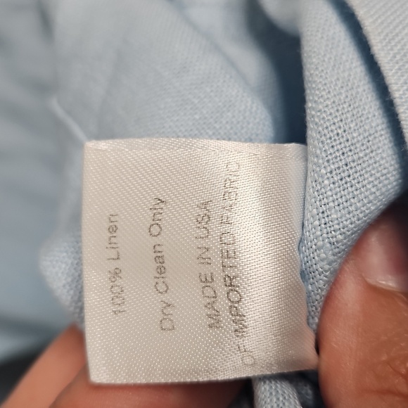 Rivet Utility Linen Jumpsuit Light Blue Size Medium - Picture 10 of 11